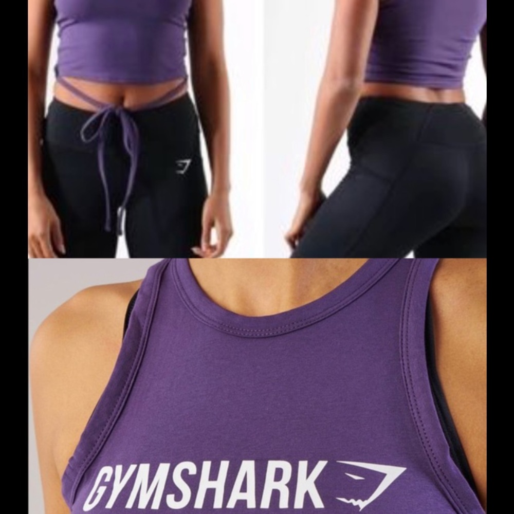 Gymshark Ribbon Crop Top Size Large